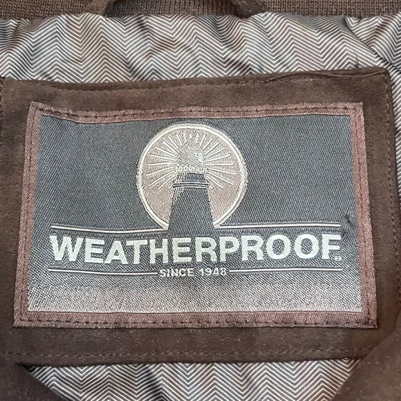 NEW Weatherproof Microsuede Water-Repellent Wind-Resistant Jacket Velvet Brown M - Picture 5 of 10
